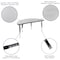 Flash Furniture 47.5" Circle Wave Grey Table Set-12" Stack Chairs XU-GRP-12CH-A48-HCIRC-GY-T-P-GG - alternate 2
